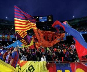 пазл F. C. Барселона флаг